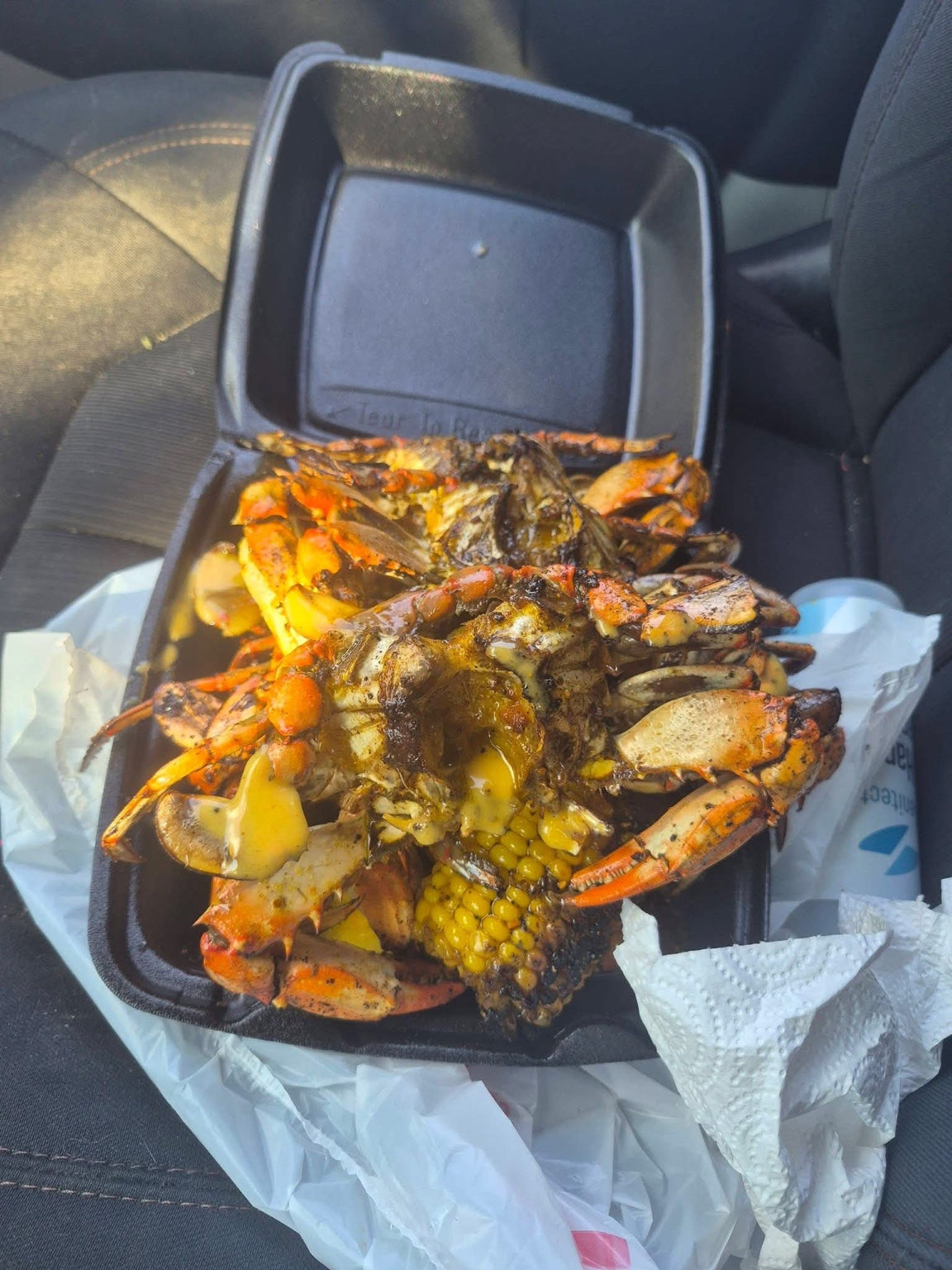 Garlic seafood tray